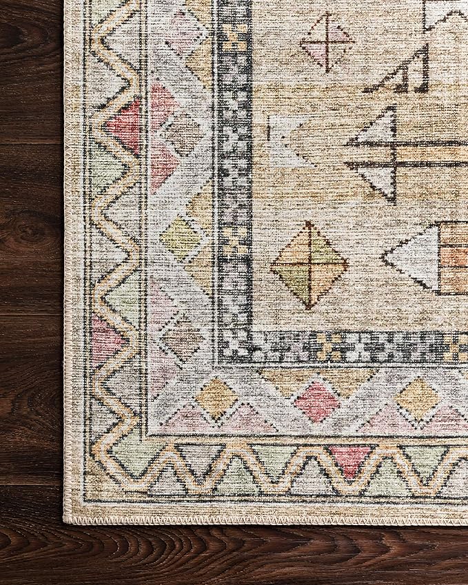 Loloi II Skye Collection SKY-04 Gold/Blush 2'-3" x 3'-9" Accent Rug