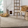 SAFAVIEH Natura Collection Area Rug - 6' Square, Beige, Handmade Wool Blend, Textured Design, Ideal for Living Room, Bedroom, Dining Space (NAT620B)