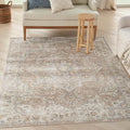 Nourison Home Astra Machine Washable Beige 5'3" x 7' Area Rug - Easy Clean, Non Shedding, Bed Room, Living Room, Dining Room, Kitchen (5' x 7')