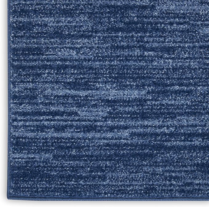 Nourison Home Nourison Essentials Navy Blue 10' x 14' Area Rug - Easy Clean, Non Shedding, Bed Room, Living Room, Dining Room, Kitchen (10' x 14')