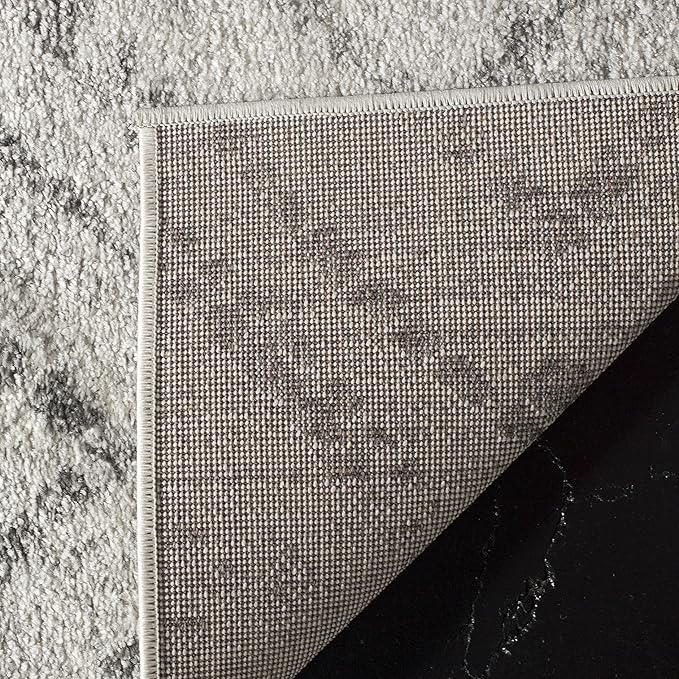 SAFAVIEH Adirondack Collection Runner Rug - 2'6" x 18', Light Grey & Grey, Modern Diamond Distressed Design, Non-Shedding & Easy Care, Ideal for High Traffic Areas in Living Room, Bedroom (ADR131C)