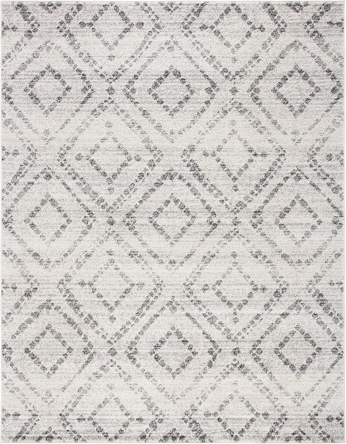 SAFAVIEH Adirondack Collection X-Large Area Rug - 11' x 15', Light Grey & Grey, Modern Distressed Design, Non-Shedding & Easy Care, Ideal for High Traffic Areas in Living Room, Bedroom (ADR131C)