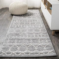 JONATHAN Y Boho Vintage Diamond Gray/Ivory Runner Rug 2X14 ft, Moroccan Hype for Living Room, Bedroom, Kitchen, Office, Easy-Cleaning, High Traffic, Pet-Friendly, Non-Shedding (MOH101C-214)