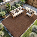 CAMILSON Outdoor Rug 10x14 Modern Area Rugs for Large Indoor and Outdoor Patios and Porches - Waterproof, Washable, Non-Shedding, Easy-to-Clean Outside Carpet (10 x 14, Solid - Gold)