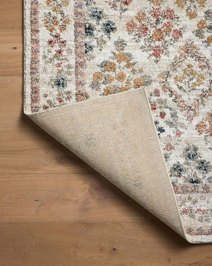 Loloi Rifle Paper Co. Laurel Collection LAU-04 Cream/Multi 5'-3" x 7'-8" Area Rug