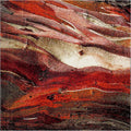 SAFAVIEH Glacier Collection Area Rug - 6'7" Square, Red & Multi, Modern Abstract Design, Non-Shedding & Easy Care, Ideal for High Traffic Areas in Living Room, Bedroom (GLA126A)