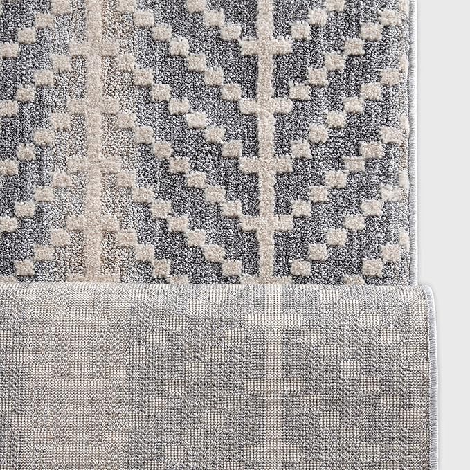 Well Woven Custom Size Hallway & Stair Runner- Harlow Rhodes Grey 31 Inches Wide x 22 Feet Long Runner (31" x 22') Runner Rug - Contemporary Design, Ultra-Soft, Easy-Clean