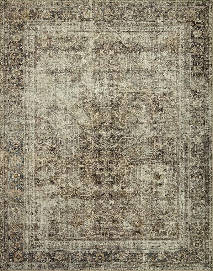 Loloi Magnolia Home by Joanna Gaines Sinclair Collection SIN-01 Pebble/Taupe 2'-0" x 5'-0", .25" Pile Height, Machine Washable, Accent Rug