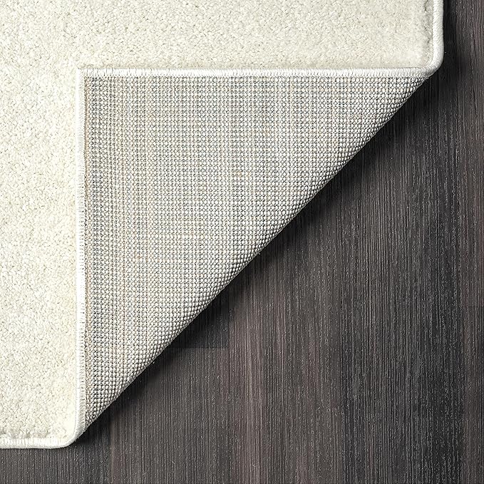 Abani Deco Collection Area Rug -Cream/Green Minimalist Design -6' x 9' - Easy to Clean - Durable for Kids and Pets - Non-Shedding - Medium Pile - Soft Feel - for Living Room, Bedroom & Office