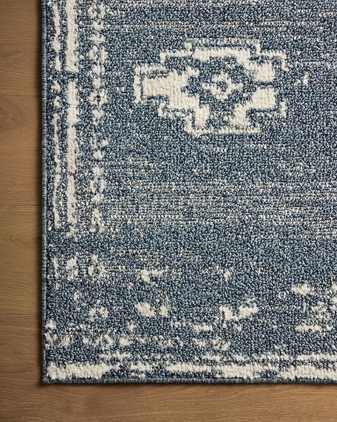 Loloi Magnolia Home by Joanna Gaines Gigi Collection GIG-03 Denim/Ivory 9'-2" x 13' Area Rug
