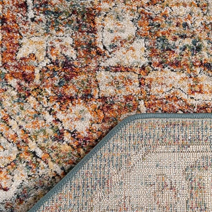 Unique Loom Isabella Collection Area Rug - Adjani (5' 1" Octagon, Multi/ Beige)