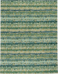 Dash & Albert Paint Chip Stone Hand Micro Hooked Wool Rug, 8.5 X 11.5 Feet, Multicolored/Green Geometric Pattern