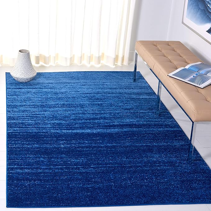 SAFAVIEH Adirondack Collection Area Rug - 5'1" x 7'6", Light Blue & Dark Blue, Modern Ombre Design, Non Shedding & Easy to Clean, Ideal for Living Room, Bedroom, Office, Dining Space (ADR113F)