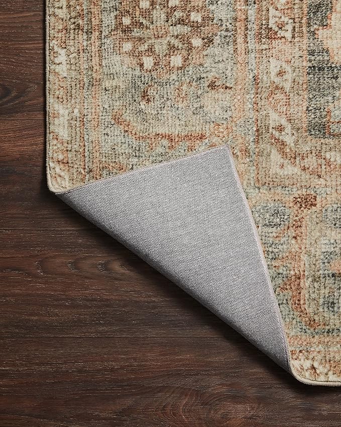 Loloi Margot Collection MAT-03 Ocean/Spice 2'-3" x 3'-9" Accent Rug feat. CloudPile, No-Shed Easy Clean Large Patterned Area Rug for Living Room, Bedroom, Dining Area