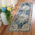 SAFAVIEH Monaco Collection Runner Rug - 2'2" x 22', Navy & Light Blue, Boho Chic Medallion Distressed Design, Non-Shedding & Easy Care, Ideal for High Traffic Areas in Living Room, Bedroom (MNC243N)