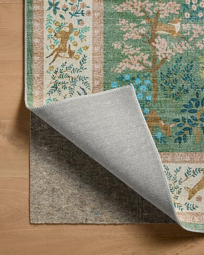Loloi Rifle Paper Co. Canopy Collection CNP-02 Sage/Blush 2'-0" x 3'-0" Accent Rug