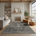 Area Rug Non Slip Machine Washable Ultra Soft Living Room/Bedroom/Kitchen/Outdoor/Classroom Silver, 4'×6'