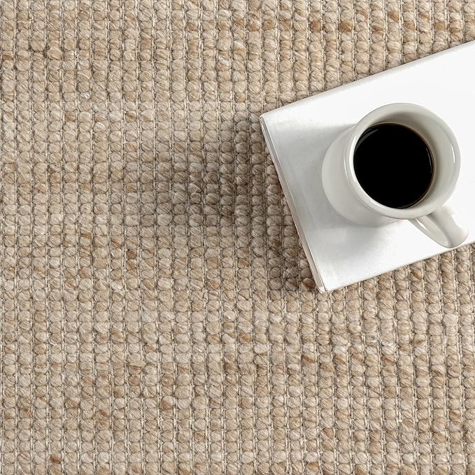 Rugs USA Palisades Marled Beige/Ivory, 8'6" x 11'6", Hand Woven, Marled, Tassel, Soft and Cozy, High Traffic, Stain Resistant, Easy Clean, Durable Area Rug for Bedroom, Living Room, Dining, Den, Foyer