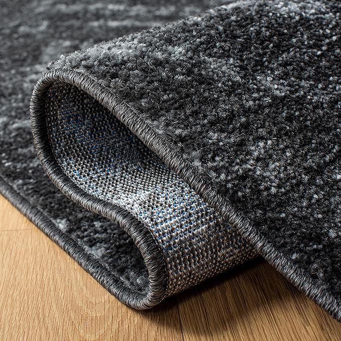 SAFAVIEH Adirondack Collection Runner Rug - 2'6" x 8', Dark Grey & Grey, Modern Diamond Distressed Design, Non-Shedding & Easy Care, Ideal for High Traffic Areas in Living Room, Bedroom (ADR131F)