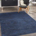 Nourison Home Nourison Essentials Midnight Blue 6' x 9' Area Rug - Easy Clean, Non Shedding, Bed Room, Living Room, Dining Room, Kitchen (6' x 9')