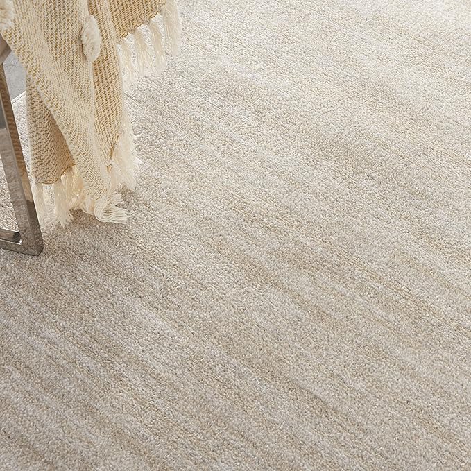 Nourison Home Nourison Essentials Ivory Beige 7' x Square Area Rug - Easy Clean, Non Shedding, Bed Room, Living Room, Dining Room, Kitchen (7' x Square)
