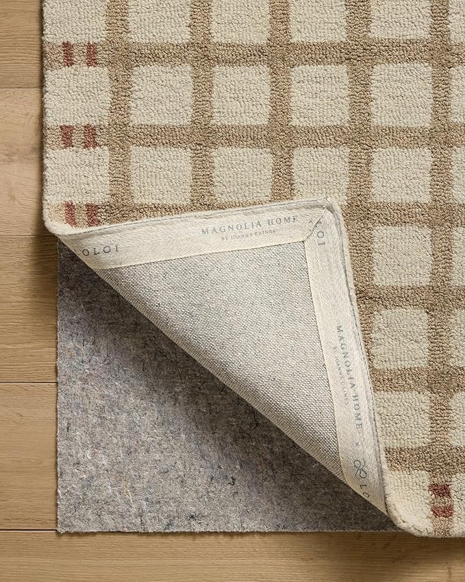 Loloi Magnolia Home by Joanna Gaines Waylon Collection WAY-02 Natural/Rust 3'-6" x 5'-6" Accent Rug