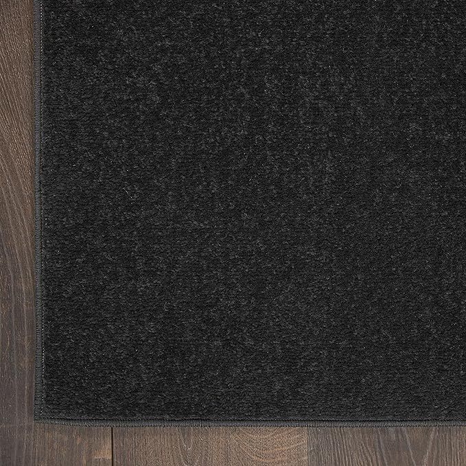 Nourison Home Nourison Essentials Black 5' x 7' Area Rug - Easy Clean, Non Shedding, Bed Room, Living Room, Dining Room, Kitchen (5' x 7')