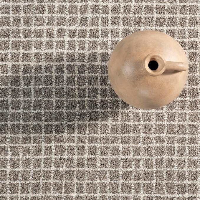 Rugs USA Melrose Grey, 8'6" x 11'6", Handmade, Wool & Cotton, Soft and Cozy, High Traffic, Stain Resistant, Easy Clean, Durable Area Rug for Bedroom, Living Room, Dining Space, Den, Entryway