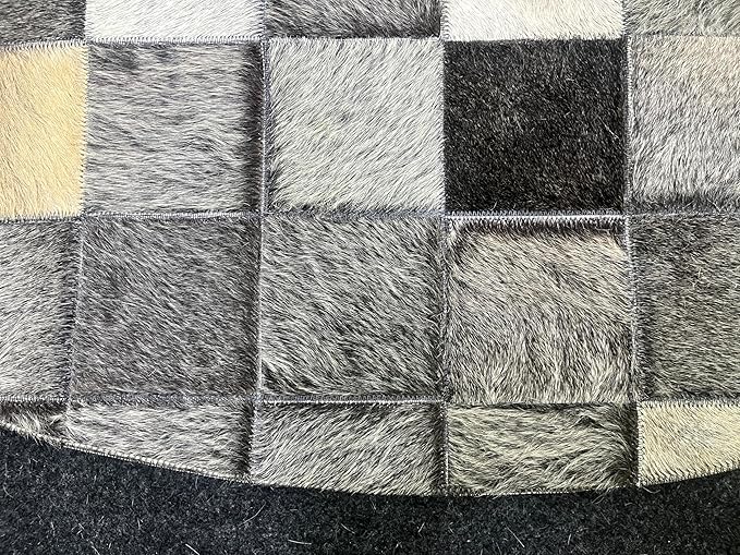 Round Area Rug – Soft Modern Carpet for Living Room, Bedroom, Entryway – Non-Slip Durable Floor Mat for Home Décor (Grey_10X10)