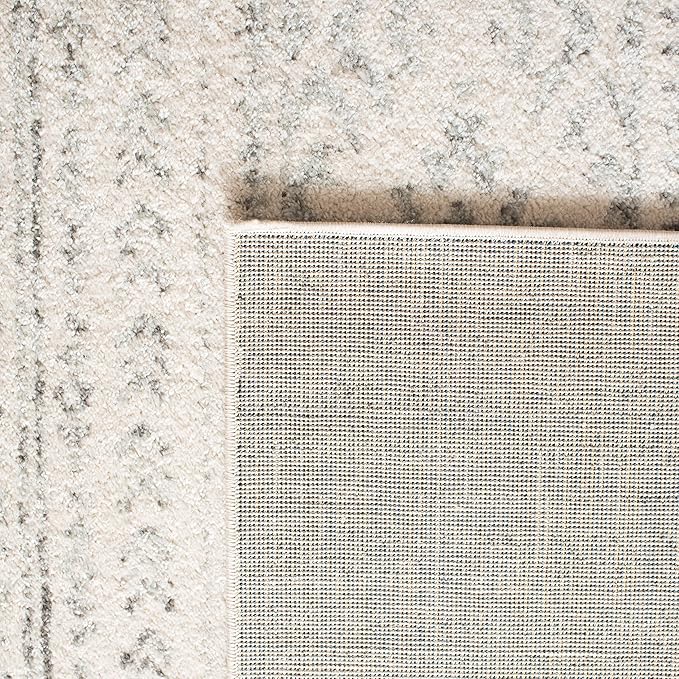 SAFAVIEH Tulum Collection Accent Rug - 2' x 5', Ivory & Grey, Moroccan Boho Tribal Design, Non-Shedding & Easy to Clean, Ideal for Front Door, Kitchen, Entryway, Foyer (TUL272A)