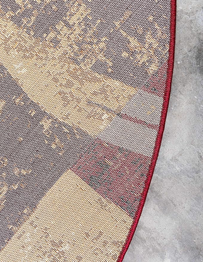 Unique Loom Barista Collection Area Rug - Kouillou (3' 3" Round, Multi/ Brown)