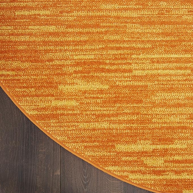 Nourison Home Nourison Essentials Sunburst 4' x Round Area Rug - Easy Clean, Non Shedding, Bed Room, Living Room, Dining Room, Kitchen (4' x Round)