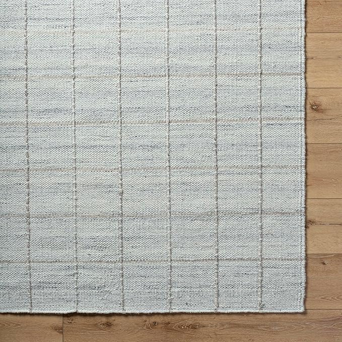 Mark&Day Wool Rugs, 2x8 Ishaq Cottage Metallic - Silver Runner Area Rug, Grey Silver Carpet for Hallway, Kitchen, Bedroom or Living Room (2'6" x 8' Runner)