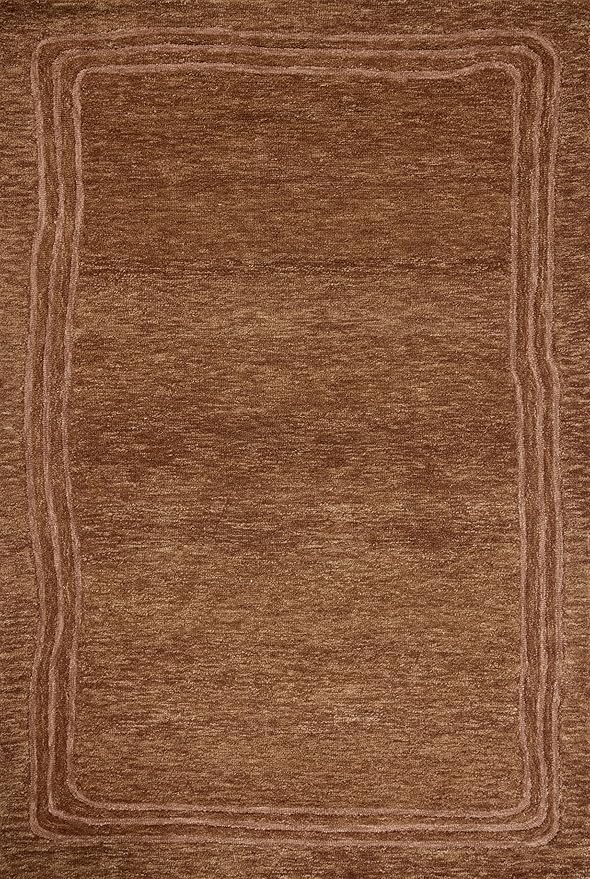 Loloi Leanne Ford Craven Collection CVN-02 Spice/Rose 2'-6" x 7'-6" Runner Rug Geometrical, Patterned, Neutral, Hallway, Kitchen, Mudroom, and Bathroom