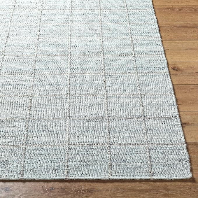 Mark&Day Wool Rugs, 9x12 Ishaq Cottage Metallic - Silver Area Rug, Grey Silver Carpet for Living Room, Bedroom or Kitchen (8'10" x 12')