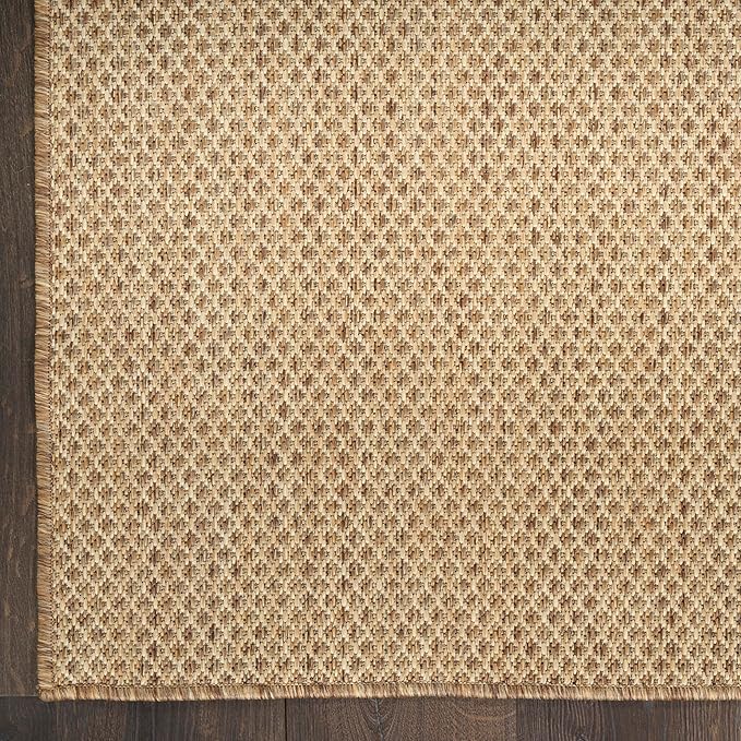 Nourison Home Courtyard Jute 5' x 7' Area Rug - Easy Clean, Non Shedding, Bed Room, Living Room, Dining Room, Kitchen (5' x 7')