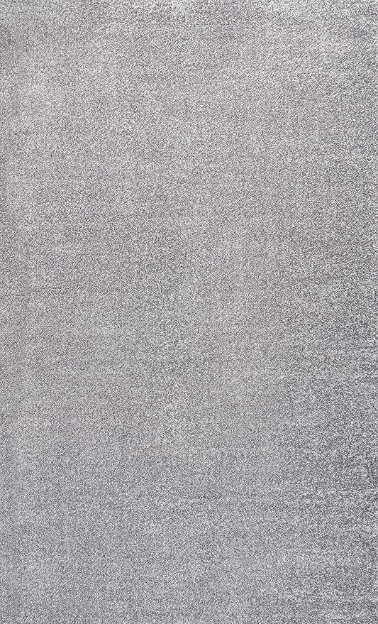 JONATHAN Y Haze Solid Low-Pile Gray Indoor Area Rug 4x6, Coastal,Bohemian,Minimalist,Classic, Easy-Cleaning for Living Room,Bedroom,Kitchen,Pet Friendly,Non-Shedding (SEU100A-4)
