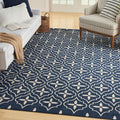 Nourison Home Nourison Essentials Navy Ivory 6' x 9' Area Rug - Easy Clean, Non Shedding, Bed Room, Living Room, Dining Room, Kitchen (6' x 9')