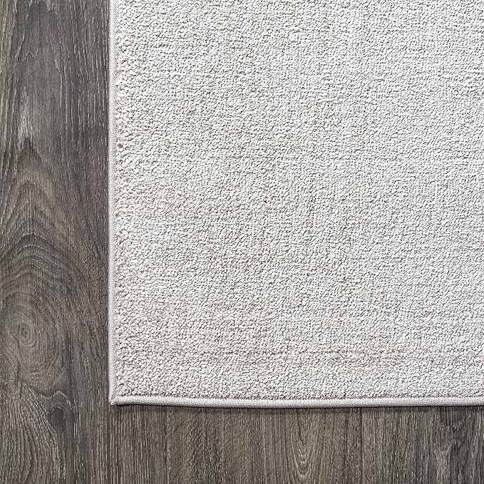 JONATHAN Y Haze Solid Low-Pile Ivory Indoor Area Rug 8x10, Coastal,Bohemian,Minimalist,Classic, Easy-Cleaning for Living Room,Bedroom,Kitchen,Pet Friendly,Non-Shedding (SEU100D-8)