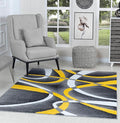 GLORY RUGS Area Rug Modern 8x10 Yellow Soft Contemporary Floor Carpet for Indoor Living Dining Room and Bedroom Area