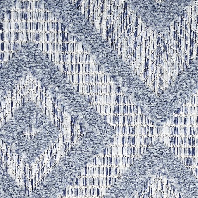 Nourison Home Versatile Denim Blue 5' x 7' Area Rug - Easy Clean, Non Shedding, Bed Room, Living Room, Dining Room, Kitchen (5' x 7')