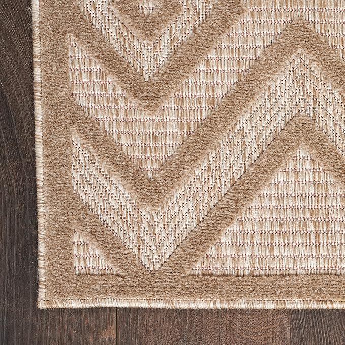 Nourison Home Versatile Natural Beige 4' x 6' Area Rug - Easy Clean, Non Shedding, Bed Room, Living Room, Dining Room, Kitchen (4' x 6')