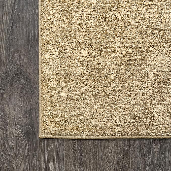 JONATHAN Y Haze Solid Low-Pile Mustard Indoor Area Rug 5x8, Coastal,Bohemian,Minimalist,Classic, Easy-Cleaning for Living Room,Bedroom,Kitchen,Pet Friendly,Non-Shedding (SEU100B-5)
