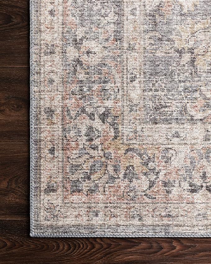 Loloi Skye Collection SKY-01 Grey/Apricot 7' x 9' Oval Area Rug