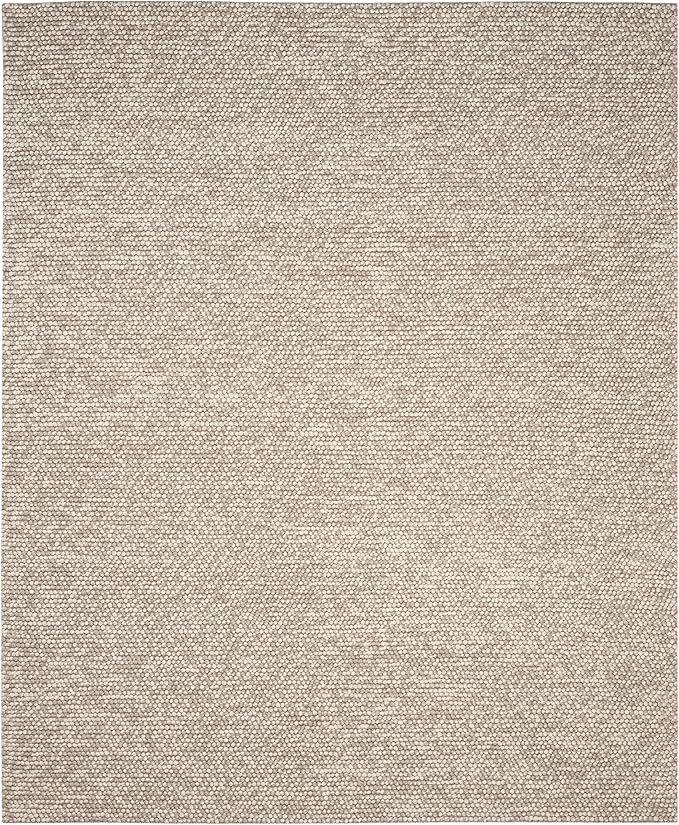 SAFAVIEH Area Rug 8x10 - Natura Collection - Large - Beige, Handmade Wool Blend, Textured Design, Ideal for Living Room, Bedroom, Dining Space (NAT620B)