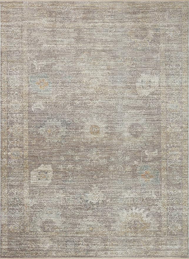 Loloi Magnolia Home by Joanna Gaines Millie Collection MIE-05 Stone/Natural 7'-10" x 10', .25" Pile Height, Area Rug