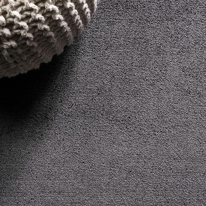 JONATHAN Y Haze Solid Low-Pile Black Runner Rug 2x10, Coastal,Bohemian,Minimalist,Classic, Easy-Cleaning for Living Room,Bedroom,Kitchen,Pet Friendly,Non-Shedding (SEU100I-210)