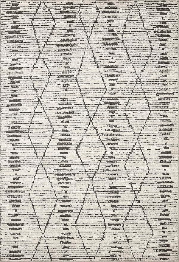 Loloi Kamala Collection KAM-02 Charcoal/Dove 9'-2" x 13' Area Rug