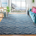 SAFAVIEH Area Rug 9x12 - Tulum Collection - Large - Navy & Ivory, Moroccan Boho Tribal Design, Non-Shedding & Easy to Clean, Ideal for Living Room, Bedroom, Dining Space (TUL272N)