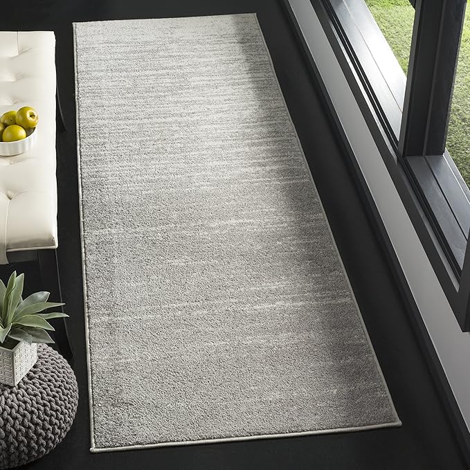 SAFAVIEH Adirondack Collection Runner Rug - 2'6" x 22', Light Grey & Grey, Modern Ombre Design, Non Shedding & Easy to Clean, Ideal for Hallway, Foyer, Kitchen, Entryway, Bedroom (ADR113C)